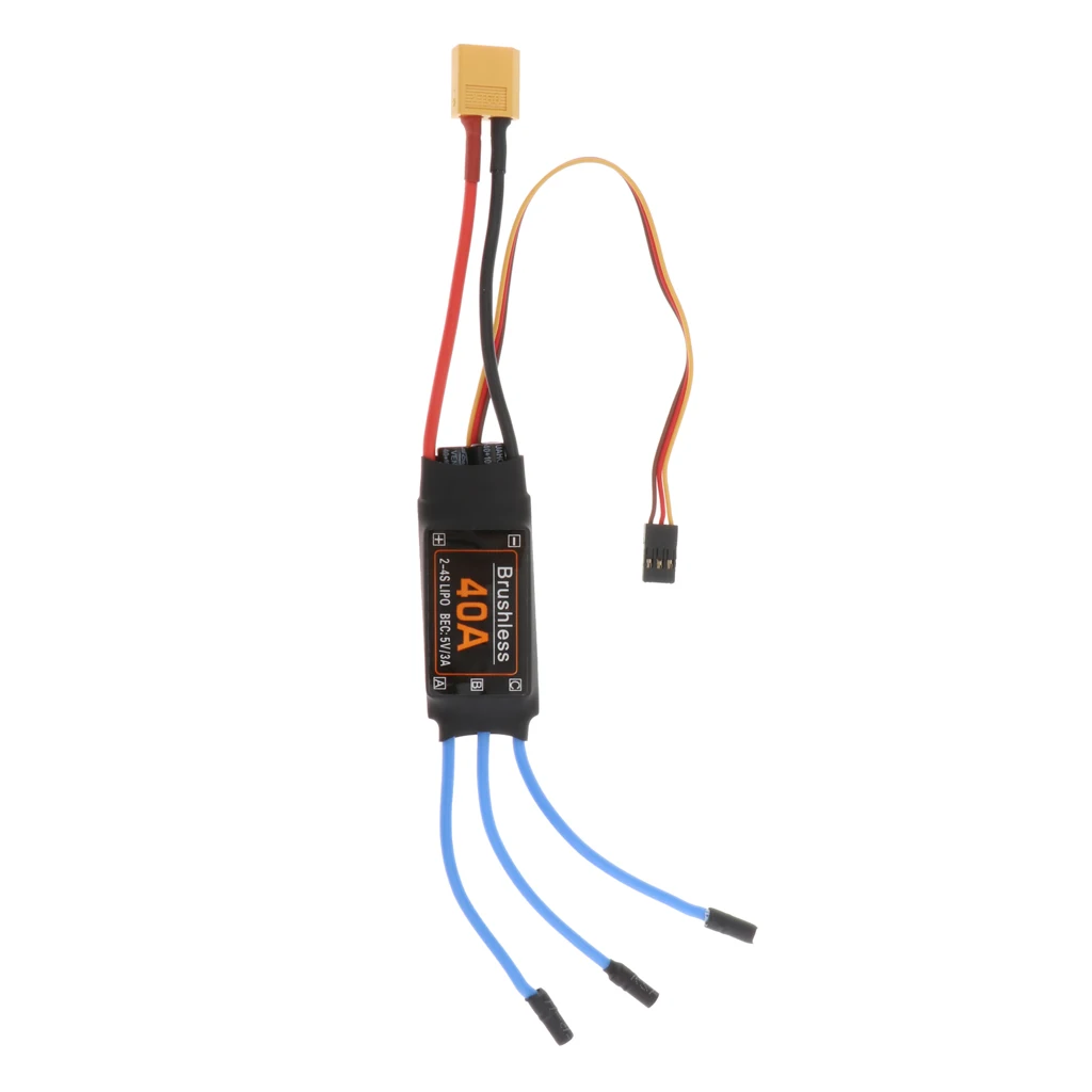 40A Brushless ESC Motor XT60 Plug Durable RC Airplanes Toys Accessories 40A Brushless ESC Motor XT60 Plug Durable RC Airplanes Toys Accessories
