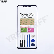 Panneau avant en verre pour Huawei nova 3, Mobile, verre de remplacement (sans écran tactile)=