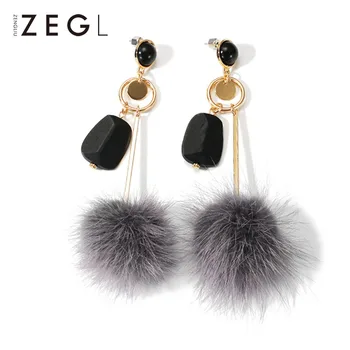 ZEGL Korean temperament high cold hair ball earrings female long earrings personality black earrings 2020 new earrings
ZEGL Korean temperament high cold hair ball earrings female long earrings personality black earrings 2020 new earrings