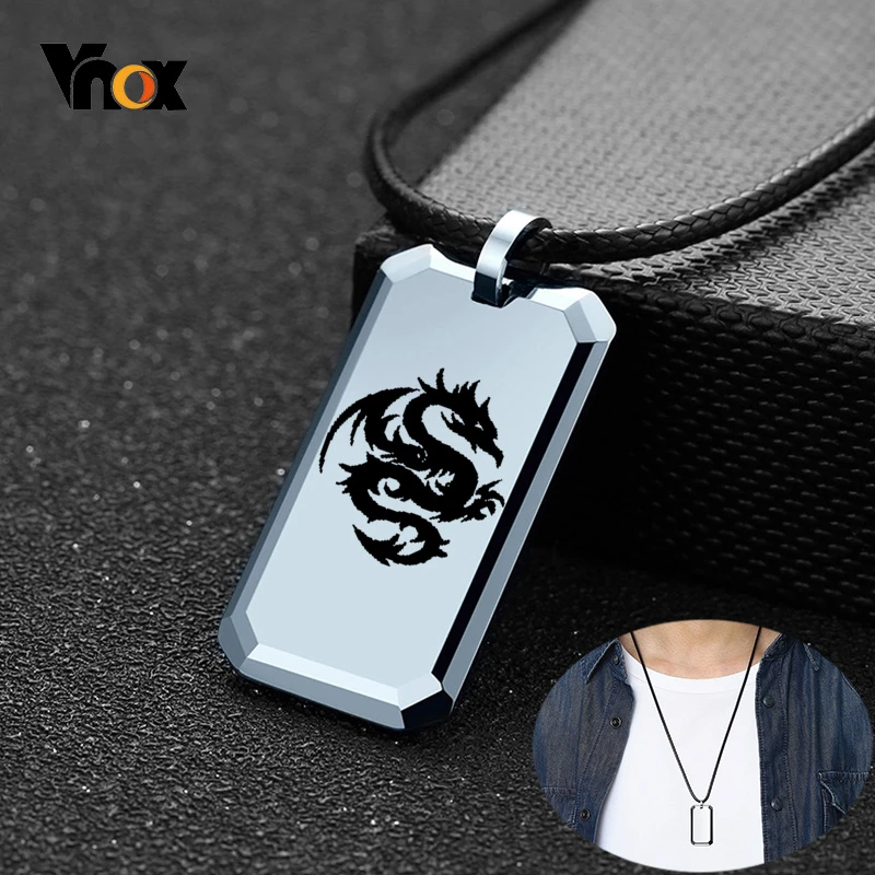 Vnox Men's Stylish Tungsten Carbide ID Tag Pendant Necklaces Custom Text Engrave Messages Nameplate Jewelry
Vnox Men's Stylish Tungsten Carbide ID Tag Pendant Necklaces Custom Text Engrave Messages Nameplate Jewelry