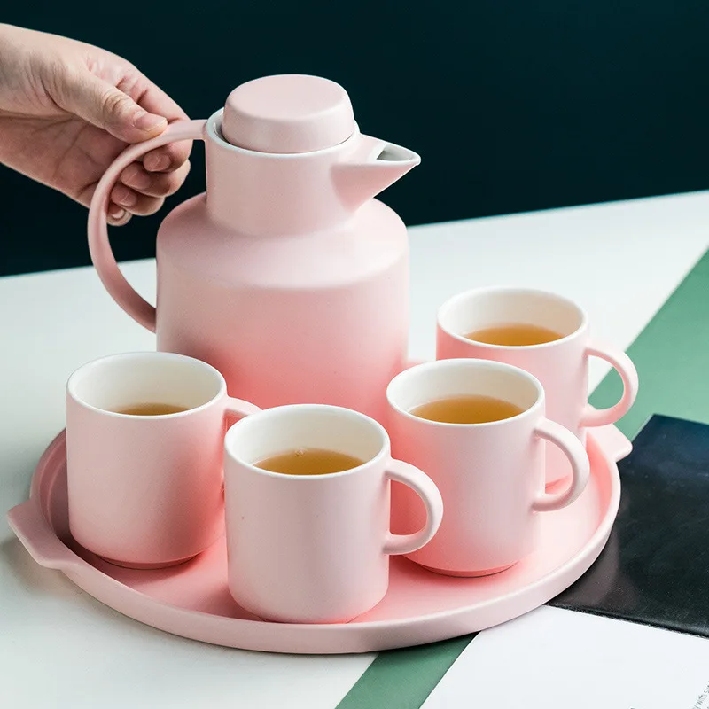 Kung Fu Tea Set 5pcs Ceramic Cold Water Pot Household Tea Making Set Creative Cool Kettle Flower Tea Cup Afternoon Tea Cup Set
Kung Fu Tea Set 5pcs Ceramic Cold Water Pot Household Tea Making Set Creative Cool Kettle Flower Tea Cup Afternoon Tea Cup Set