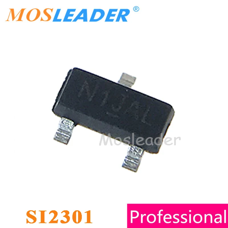 

Mosleader Si2301 SOT23 3000 шт P-Channel 20V 2.3A 3.1A Si2301CDS, сделано в Китае, высокое качество