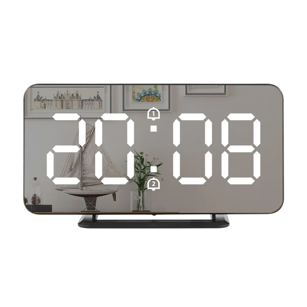 Digital LED Alarm Clock Snooze Display Time Night Led Table Desk USB Charger Ports For Androd Phone Alarm Mirror Clock
Digital LED Alarm Clock Snooze Display Time Night Led Table Desk USB Charger Ports For Androd Phone Alarm Mirror Clock