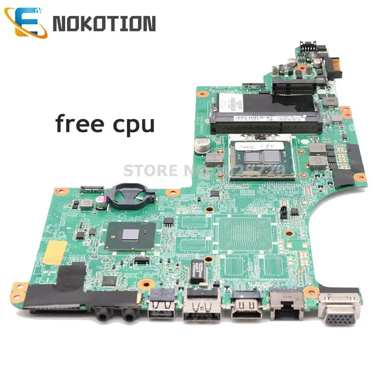 NOKOTION 630281-001 для HP DV6T DV6-3000 Материнская плата ноутбука DA0LX6MB6D0 HM55 DDR3 Бесплатный ЦП |