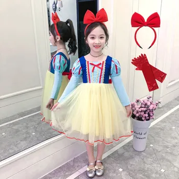 Snow White Tutu Dress for Girls Role Play Princes Party Clothing Long Sleeve Halloween Snow White Costume Age for 3-12 Yrs Frock
Snow White Tutu Dress for Girls Role Play Princes Party Clothing Long Sleeve Halloween Snow White Costume Age for 3-12 Yrs Frock