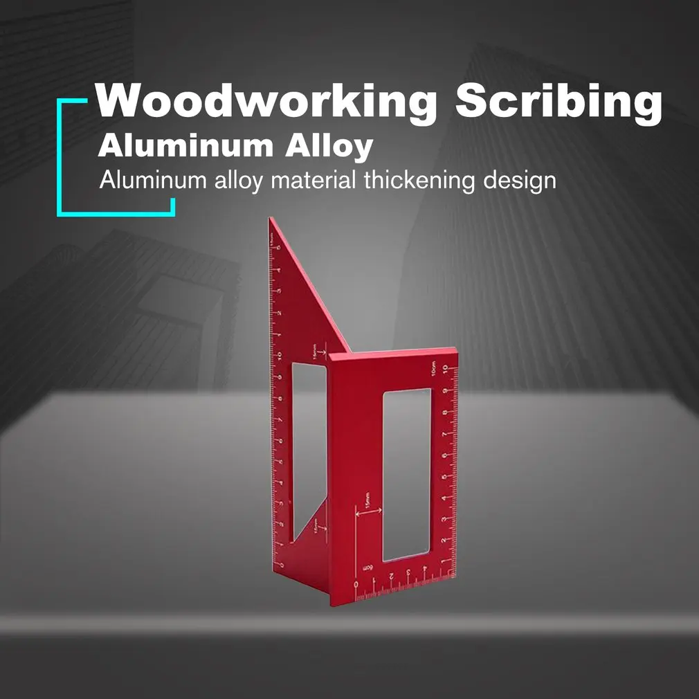45/90 Degree Angle Guide Ruler Woodworking Scriber Scribing Gauge Drill Locator Aluminum Alloy Angle Protractor Gauge
45/90 Degree Angle Guide Ruler Woodworking Scriber Scribing Gauge Drill Locator Aluminum Alloy Angle Protractor Gauge