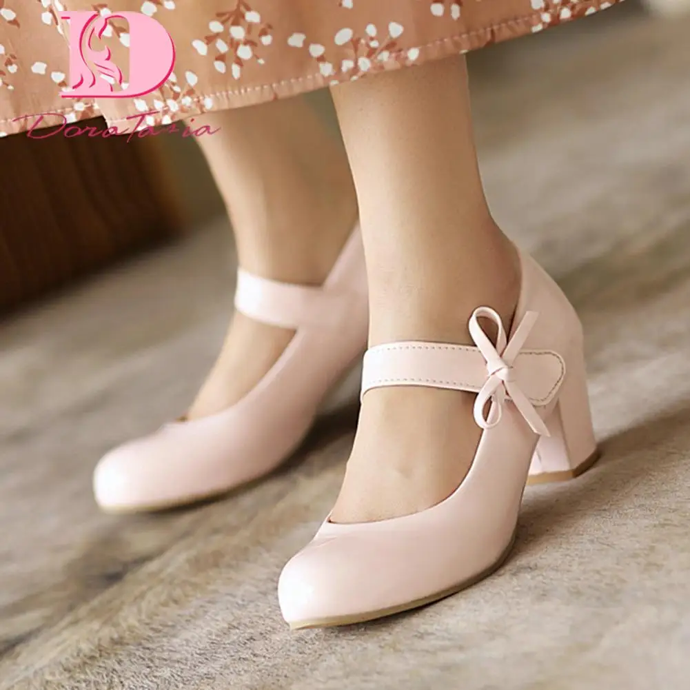 Doratasia Brand New Hot Sale Female Solid Square Heels Round Toe Pumps Hook & Loop Cute Butterfly-knot Pumps Women
Doratasia Brand New Hot Sale Female Solid Square Heels Round Toe Pumps Hook & Loop Cute Butterfly-knot Pumps Women