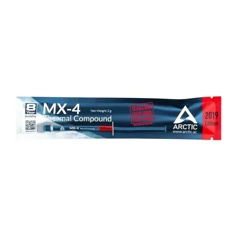 ARCTIC MX-4 2g MX4 Processor CPU Cooler Cooling Fan Thermal Grease VGA Compound Heatsink Plaster Paste
ARCTIC MX-4 2g MX4 Processor CPU Cooler Cooling Fan Thermal Grease VGA Compound Heatsink Plaster Paste