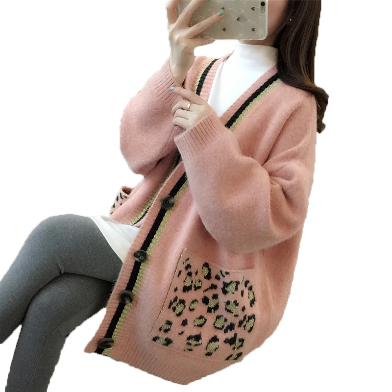 Winter Women Vintage Leopard Cardigans Thick Warm Lantern Sleeve Open Stitch Outwear Coats Female Tops Sweaters Knitted Jumpers
Winter Women Vintage Leopard Cardigans Thick Warm Lantern Sleeve Open Stitch Outwear Coats Female Tops Sweaters Knitted Jumpers