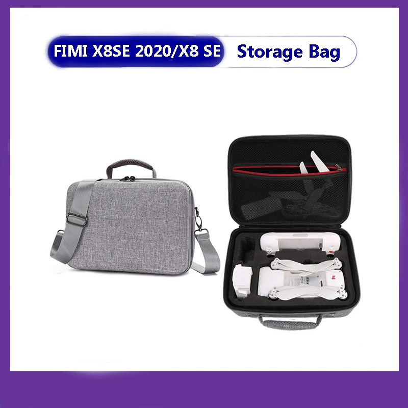 Portable double-decker Traveling Pocket For FIMI X8SE 2020/FIMI X8 SE Quadcopter Shoulder Carry Case Storage Bag Shockproof | Электроника
