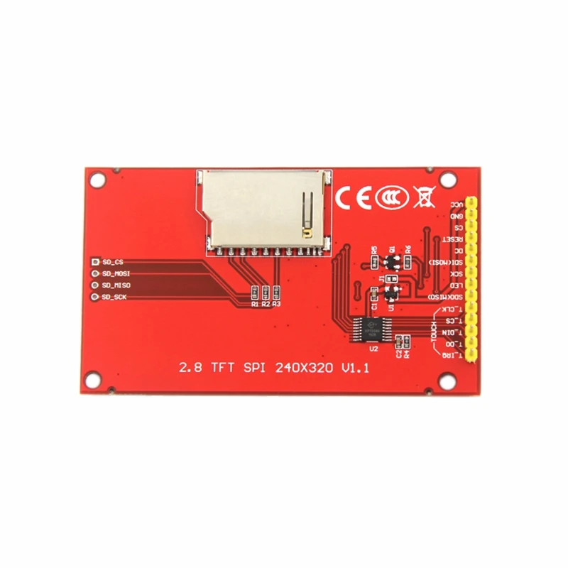 2.8 Inch 240x320 SPI Serial TFT LCD Module Display Screen Without Press Panel Driver IC ILI9341 for MCU
2.8 Inch 240x320 SPI Serial TFT LCD Module Display Screen Without Press Panel Driver IC ILI9341 for MCU