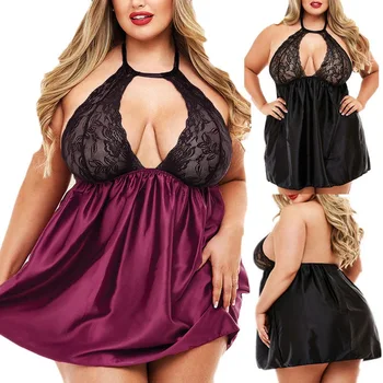 Europe and America Big Size Woman Home Sexy Lace Nightgown Perspective Hollow Pajamas
Europe and America Big Size Woman Home Sexy Lace Nightgown Perspective Hollow Pajamas