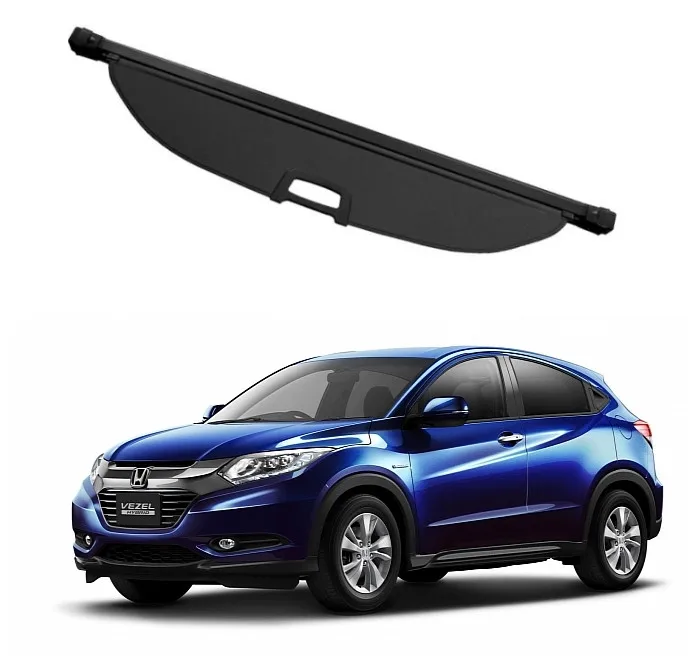 High Qualit Car Rear Trunk Cargo Cover Security Shield Screen shade Fits For Honda VEZEL XRV HR-V HRV 2014-2019(black beige) | Автомобили
