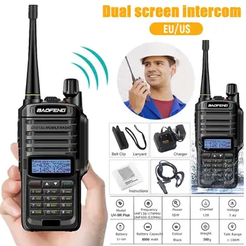 UV-9R Plus Walkie Talkie Dual-frequency Handheld Two-Way Waterproof FM Adjustable Digital Transceiver for Baofeng
UV-9R Plus Walkie Talkie Dual-frequency Handheld Two-Way Waterproof FM Adjustable Digital Transceiver for Baofeng