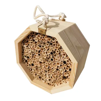 Handmade Natural Bamboo Bee Hive Mason Bee House Attracts Peaceful Bee Pollinators for the Garden
Handmade Natural Bamboo Bee Hive Mason Bee House Attracts Peaceful Bee Pollinators for the Garden