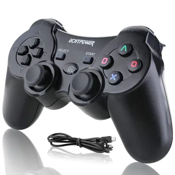 ECHTPower Mando para PS3, gamepad inalámbrico con vibración sensor de movimienmto doble motor, controller para PS3 y Windows
ECHTPower Mando para PS3, gamepad inalámbrico con vibración sensor de movimienmto doble motor, controller para PS3 y Windows