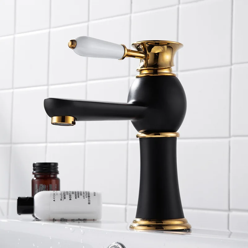 All Copper Basin Faucet Black European Style Wash Basin Above Counter Basin hot And cold Water Faucet Wash Basin Bathroom Water
All Copper Basin Faucet Black European Style Wash Basin Above Counter Basin hot And cold Water Faucet Wash Basin Bathroom Water