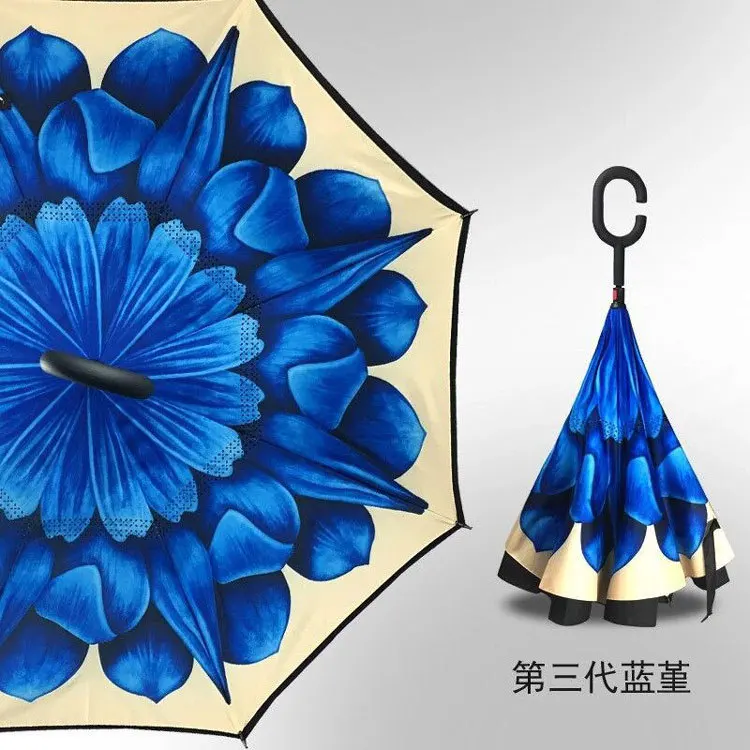 Creative Double Layer Reverse Umbrella C- Shape Hands-Free Long Handle Anti-Opening All-Weather Umbrella Customizable Advertisin
Creative Double Layer Reverse Umbrella C- Shape Hands-Free Long Handle Anti-Opening All-Weather Umbrella Customizable Advertisin