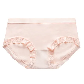 New cotton underwear women's mid waist cotton honeycomb file comfortable lace edge girls' briefs wholesale MX 321 
New cotton underwear women's mid waist cotton honeycomb file comfortable lace edge girls' briefs wholesale MX 321
