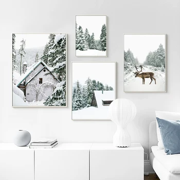 Forest Deer Print Nordic Poster Snow Landscape Canvas Paintings on The Wall Art Pictures Home Decoration Modern Winter Decor
Forest Deer Print Nordic Poster Snow Landscape Canvas Paintings on The Wall Art Pictures Home Decoration Modern Winter Decor