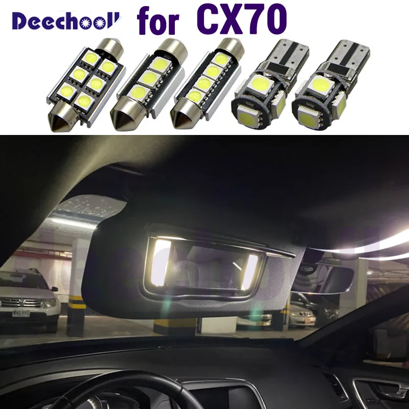 Фото Pure White Canbus Error Free Car Bulbs LED Interior Dome Map Light Kits for Volvo XC70 2002-2016 + License Plate | Автомобили и