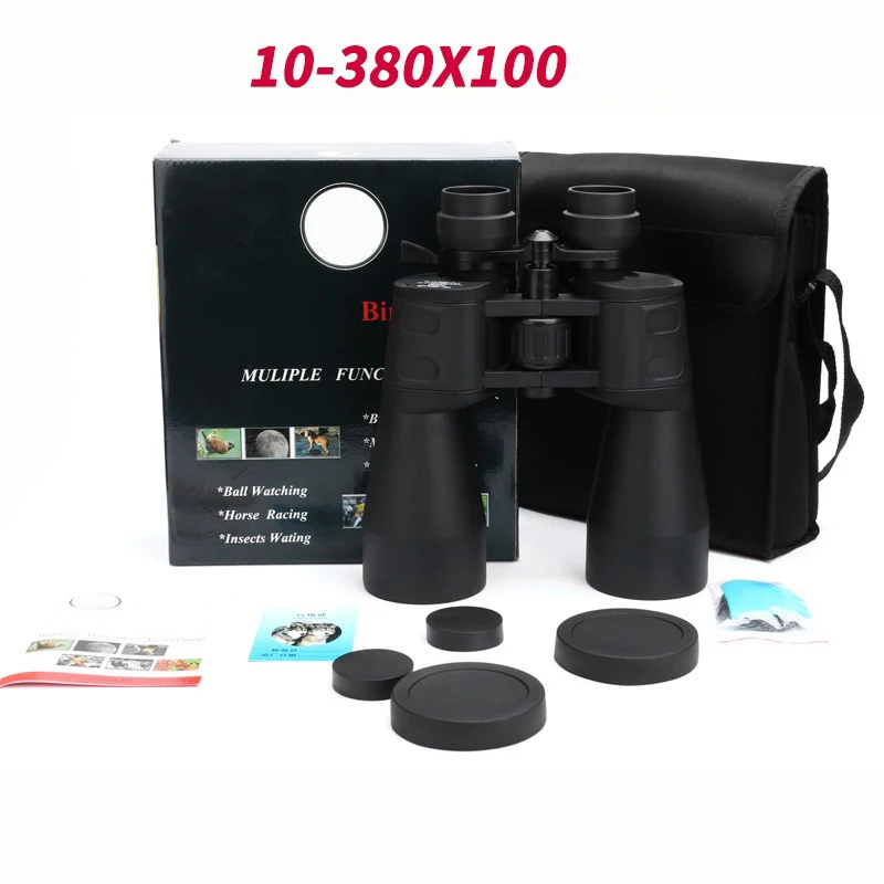 

Hunting Binoculars HD Professional Zoom 10-380X100 High Power Long-distance Zoom 10-60 Times