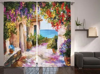 Lakehouse Decor Collection Retro Greek Houses in an Ancient Village near Sea Colorful Plants and Flower Gate Oil Painting Living
Lakehouse Decor Collection Retro Greek Houses in an Ancient Village near Sea Colorful Plants and Flower Gate Oil Painting Living