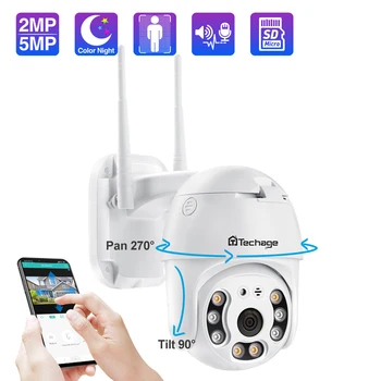Techage 1080P 5MP Wifi IP Camera AI Human Detection Wireless Dome PTZ Camera Two-way Audio Security Camera TF Card Dual Antenna
Techage 1080P 5MP Wifi IP Camera AI Human Detection Wireless Dome PTZ Camera Two-way Audio Security Camera TF Card Dual Antenna
