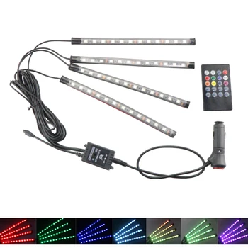 Car LED RGB Music Atmosphere Sound Active Function LED Strip Remote/App Control Foot Lamps Automobile Atmosphere Lamp
Car LED RGB Music Atmosphere Sound Active Function LED Strip Remote/App Control Foot Lamps Automobile Atmosphere Lamp