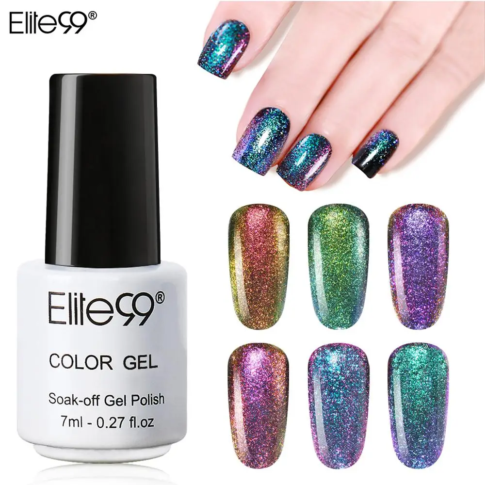 Elite99 7ml Chameleon Gel Polish Black Based Nail Varnishes Soak Off UV Gel Nails Polish Bling Chameleon Effect 6 Colors
Elite99 7ml Chameleon Gel Polish Black Based Nail Varnishes Soak Off UV Gel Nails Polish Bling Chameleon Effect 6 Colors