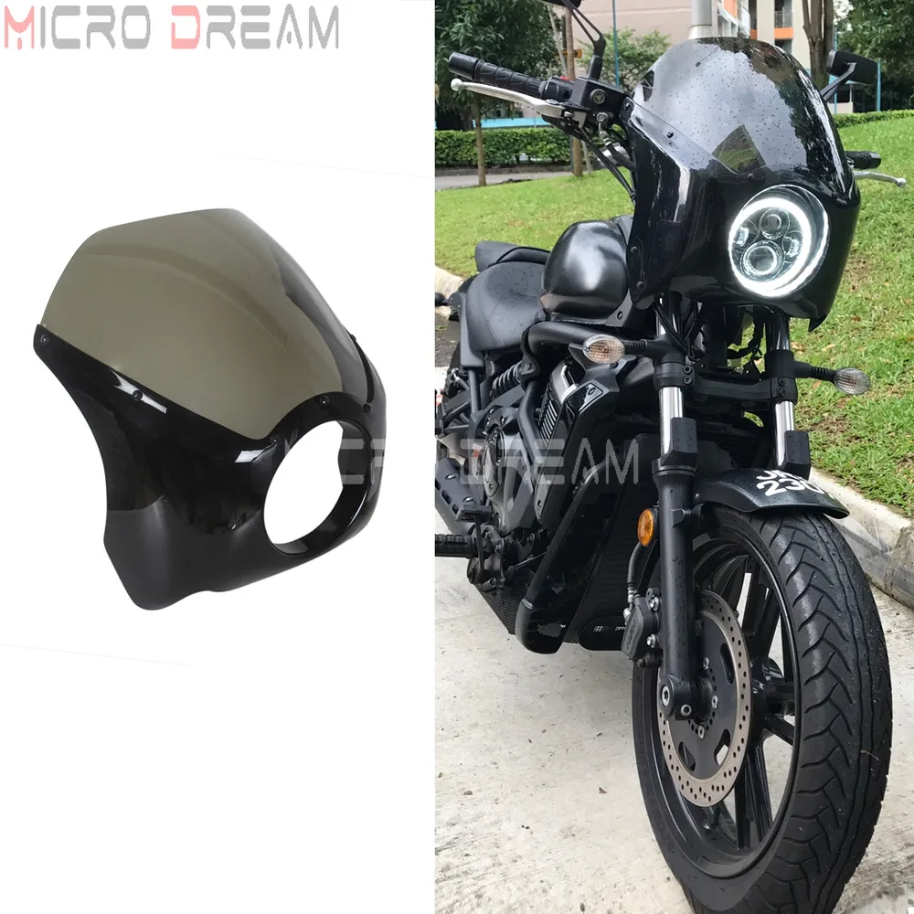 5 75 ''мотоциклетные фары обтекатель крышки ABS дым лобовое стекло для Harley Softail Fat