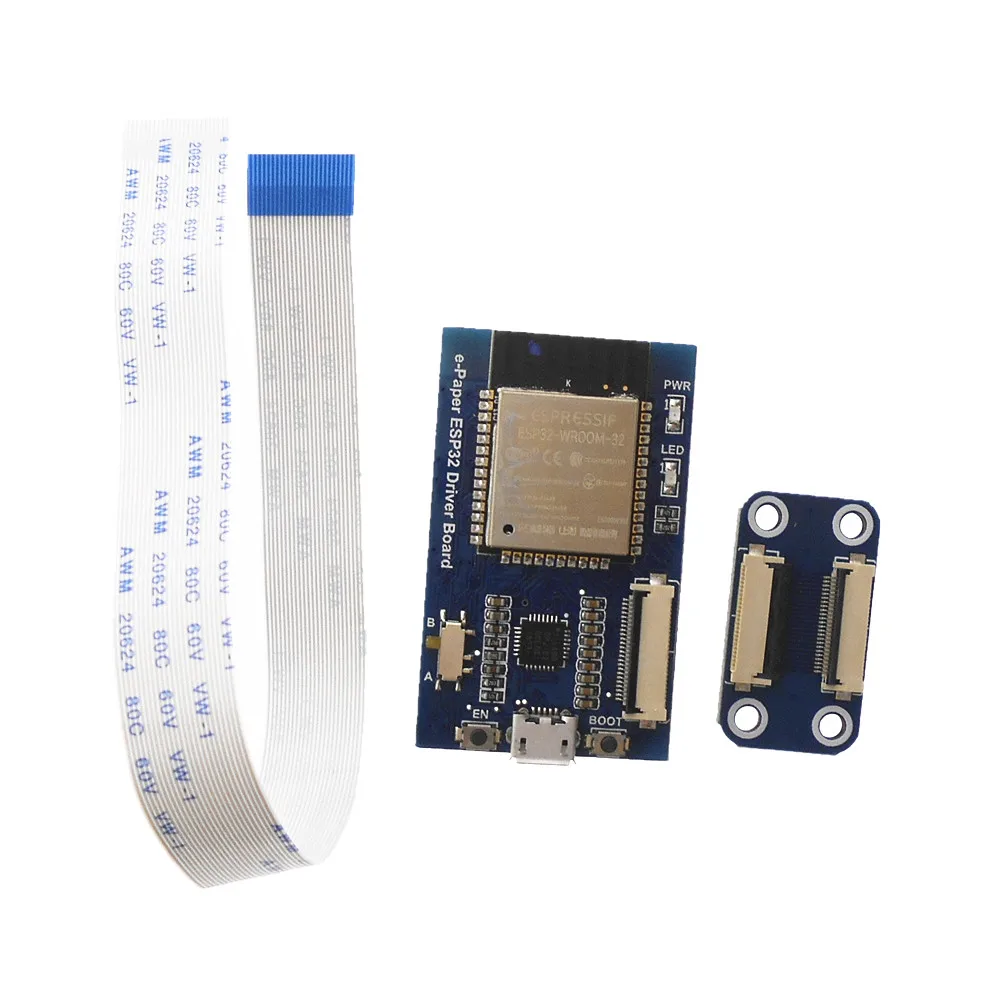 E-paper ink screen e-Paper wireless network driver board ESP32 WiFi + Bluetooth for e-Paper display ESP32-WROOM-32
E-paper ink screen e-Paper wireless network driver board ESP32 WiFi + Bluetooth for e-Paper display ESP32-WROOM-32