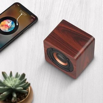 Mini Wireless Bluetooth Speaker Wooden Portable Bluetooth 4.2 Speakers