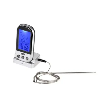 Wireless Wireless Barbecue Meat Thermometer LCD Display Digital BBQ Temperature Gauge Timer Stainless Steel Probe for Kitchen
Wireless Wireless Barbecue Meat Thermometer LCD Display Digital BBQ Temperature Gauge Timer Stainless Steel Probe for Kitchen