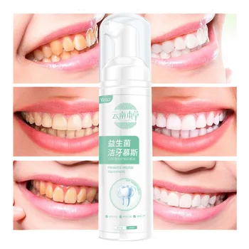 Probiotics Natural Stain Removal Whitening Foam Toothpaste Removal Tooth Whitening Tooth paste Prevent Teeth Oral Hygiene 
Probiotics Natural Stain Removal Whitening Foam Toothpaste Removal Tooth Whitening Tooth paste Prevent Teeth Oral Hygiene