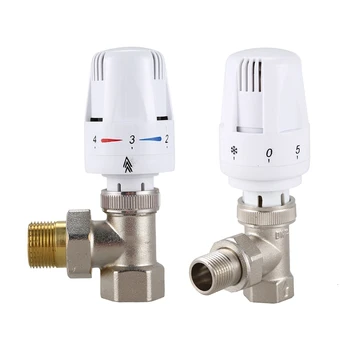 2 Pcs Automatic Temperature Control Valve Angle Floor Heating and Heating Special Valve, DN20 & DN15
2 Pcs Automatic Temperature Control Valve Angle Floor Heating and Heating Special Valve, DN20 & DN15