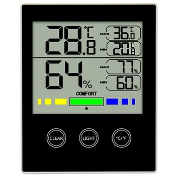 Digital Hygrometer Indoor Thermometer Accurate Humidity And Temperature Gauge Indicator With Press Lcd Backlight Humidity Moni
Digital Hygrometer Indoor Thermometer Accurate Humidity And Temperature Gauge Indicator With Press Lcd Backlight Humidity Moni