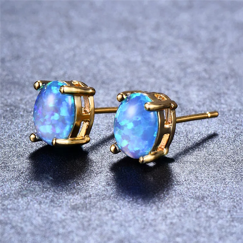 Luxury Female White Opal Earrings Trendy Yellow Gold Stud Earrings For Women Dainty Bridal Oval Wedding Earring
Luxury Female White Opal Earrings Trendy Yellow Gold Stud Earrings For Women Dainty Bridal Oval Wedding Earring