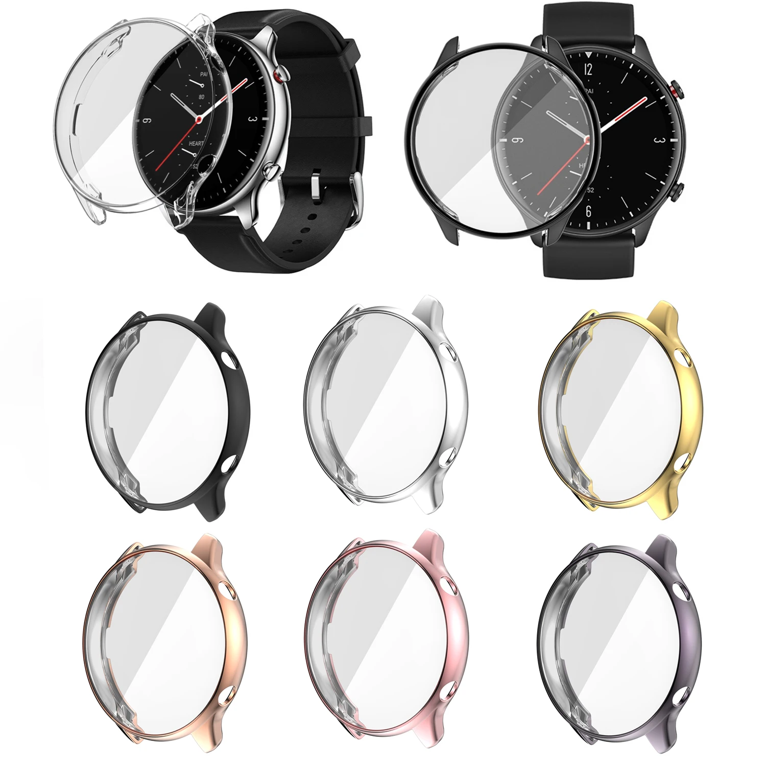 Protection Case for Huami Amazfit GTR 2 / GTR 2e Plating TPU Soft Cover Full Screen Protector Shell
Protection Case for Huami Amazfit GTR 2 / GTR 2e Plating TPU Soft Cover Full Screen Protector Shell