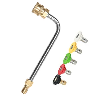 6 Pcs Set Of 17CM High Pressure Washer 90 Degree Extension Lance Wand +5 Spray Nozzle Tips
6 Pcs Set Of 17CM High Pressure Washer 90 Degree Extension Lance Wand +5 Spray Nozzle Tips