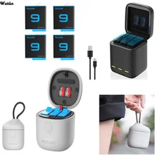 1750 mAh Battery for GoPro Hero 9 3 Ways LED Light Battery Charger TF Card Battery Storage Box For GoPro Hero 9 Black Charger 1750 mAh Battery for GoPro Hero 9 3 Ways LED Light Battery Charger TF Card Battery Storage Box For GoPro Hero 9 Black Charger