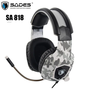 SADES SA-818 3.5mm AUX head-mounted camouflage colored wired gaming headset with mic is suitable for mobile phone desktop laptop 
SADES SA-818 3.5mm AUX head-mounted camouflage colored wired gaming headset with mic is suitable for mobile phone desktop laptop