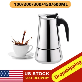 Stainless Steel Coffee Pot Mocha Espresso Latte Percolator Stove Coffee Maker Percolator Drink Tool Cafetiere Latte Stovetop#2
Stainless Steel Coffee Pot Mocha Espresso Latte Percolator Stove Coffee Maker Percolator Drink Tool Cafetiere Latte Stovetop#2