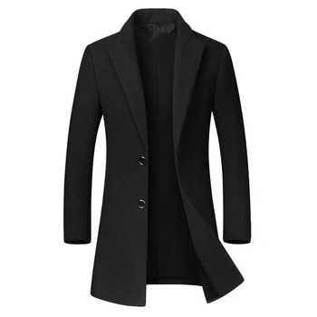Winter Wool Jacket Men's High-quality Wool Coat casual Slim collar wool coat Men's long cotton collar trench coat SA-8
Winter Wool Jacket Men's High-quality Wool Coat casual Slim collar wool coat Men's long cotton collar trench coat SA-8