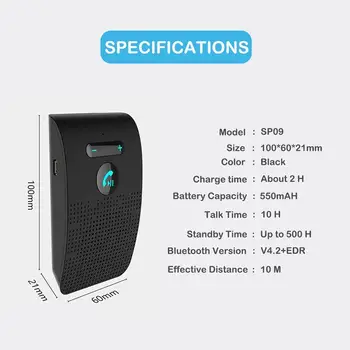 Bluetooth V4.2+EDR Car Kit Wireless Hands-free Speaker Phone Visor For Phone NEW
Bluetooth V4.2+EDR Car Kit Wireless Hands-free Speaker Phone Visor For Phone NEW