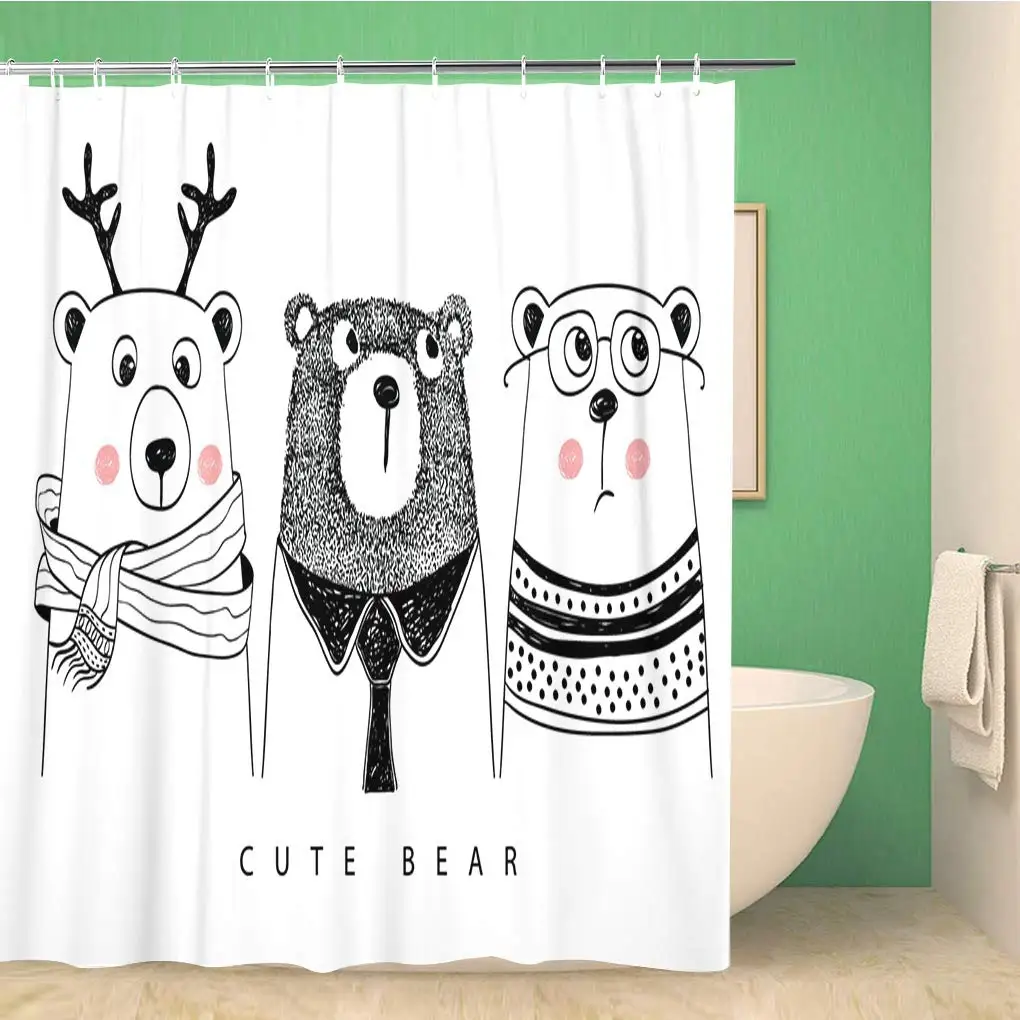 Bathroom Shower Curtain Animal Cute Bear Panda Girl Baby Love Deer Best Polyester Fabric 66x72 inches Waterproof Bath Curtain
Bathroom Shower Curtain Animal Cute Bear Panda Girl Baby Love Deer Best Polyester Fabric 66x72 inches Waterproof Bath Curtain