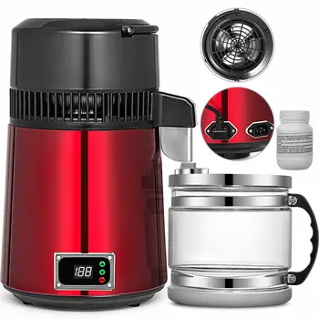 Water Distillers Countertop Stainless Steel 4L 750W 110V Digital Control for Home with Handle Red
Water Distillers Countertop Stainless Steel 4L 750W 110V Digital Control for Home with Handle Red