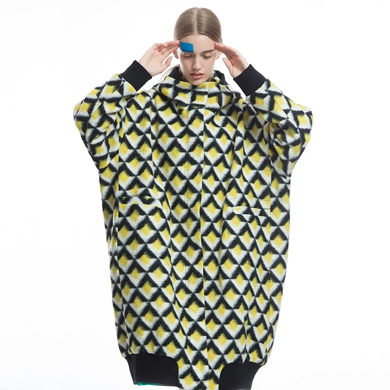 New Arrivals 2019 Winter Women Casual Ultra Loose Thicken Warm Long Woolen Jacket Ladies Oversized Plaid Hooded Coat Outerwear
New Arrivals 2019 Winter Women Casual Ultra Loose Thicken Warm Long Woolen Jacket Ladies Oversized Plaid Hooded Coat Outerwear