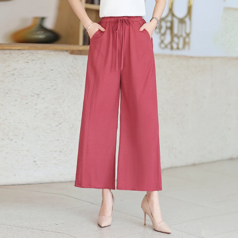 2020 Wide Leg Pants Summer Women Harem Pants Loose High Waist Summer Plus Size Casual Retro Print Ankle-Length Trousers
2020 Wide Leg Pants Summer Women Harem Pants Loose High Waist Summer Plus Size Casual Retro Print Ankle-Length Trousers