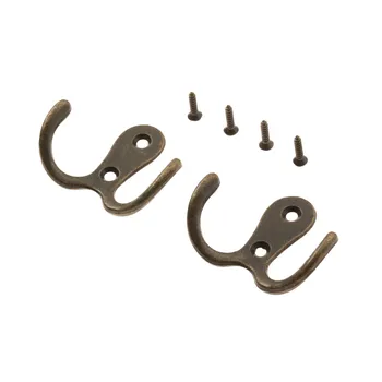 2Pcs Pot Hanger Hooks Handbag Bag Hanger Hooks Wall Door Bath Double Prong Coat Hook Hanger 2 Holes Antique with Screws 55*41mm
2Pcs Pot Hanger Hooks Handbag Bag Hanger Hooks Wall Door Bath Double Prong Coat Hook Hanger 2 Holes Antique with Screws 55*41mm